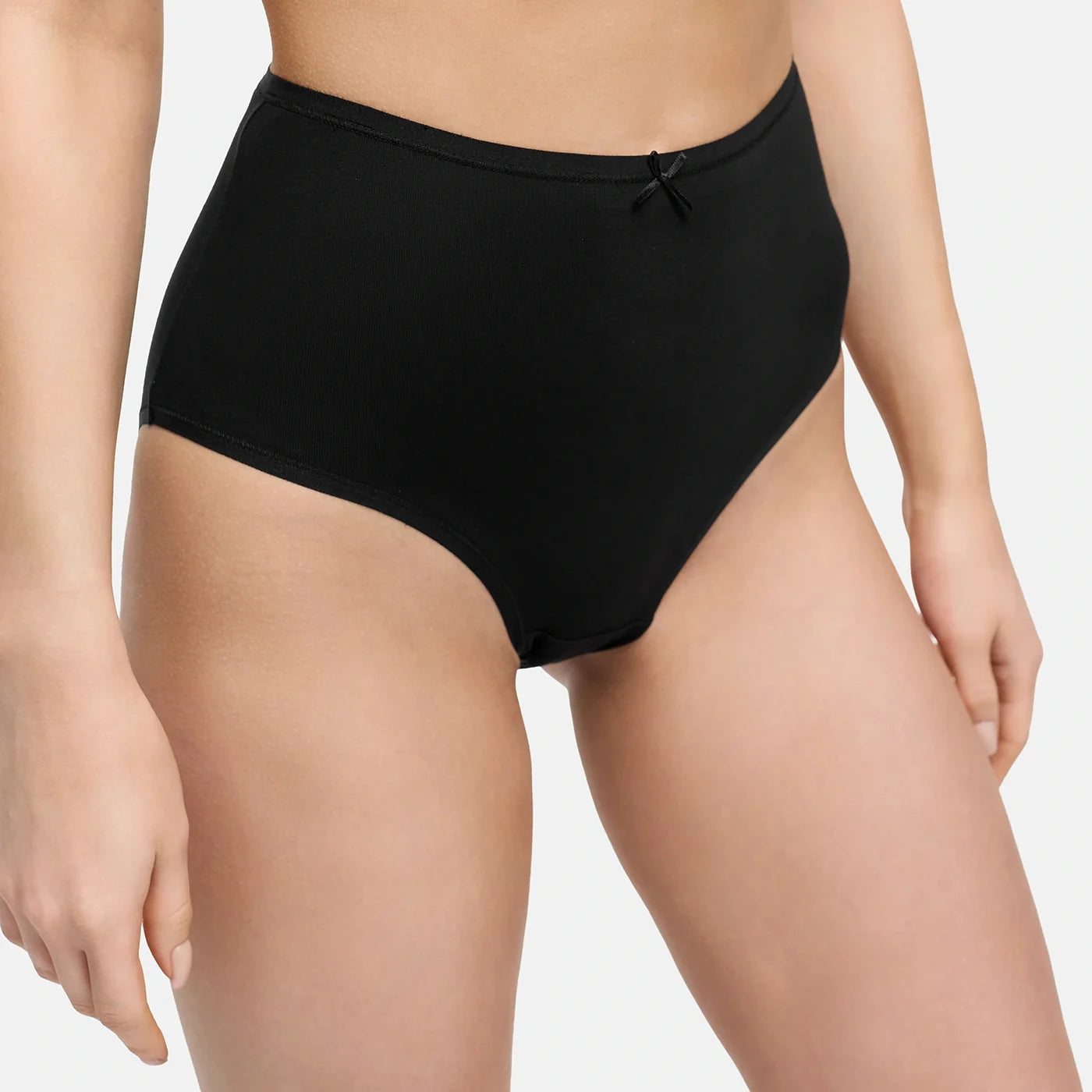 Katoenen high waist slip met hoge band