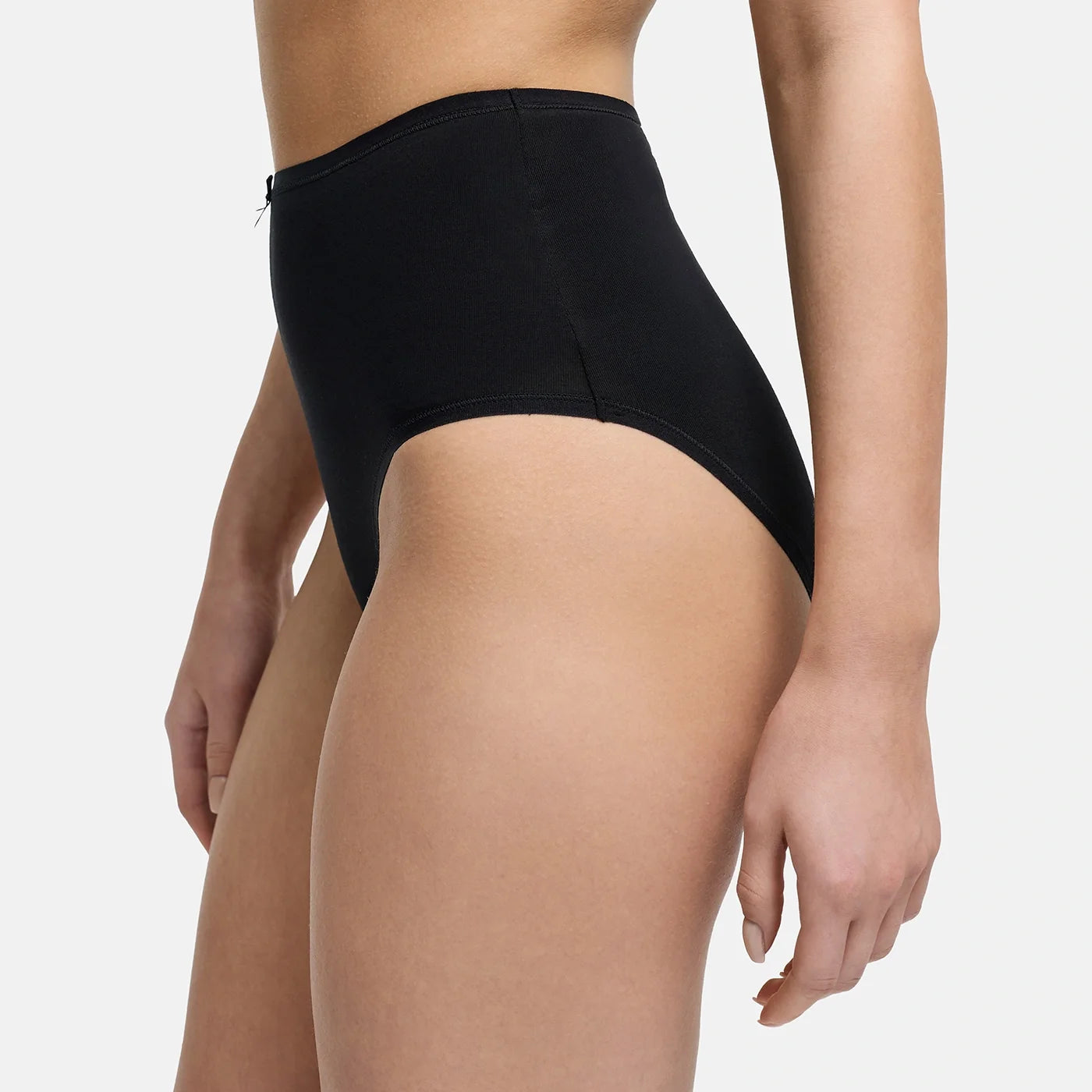 Katoenen high waist slip met hoge band
