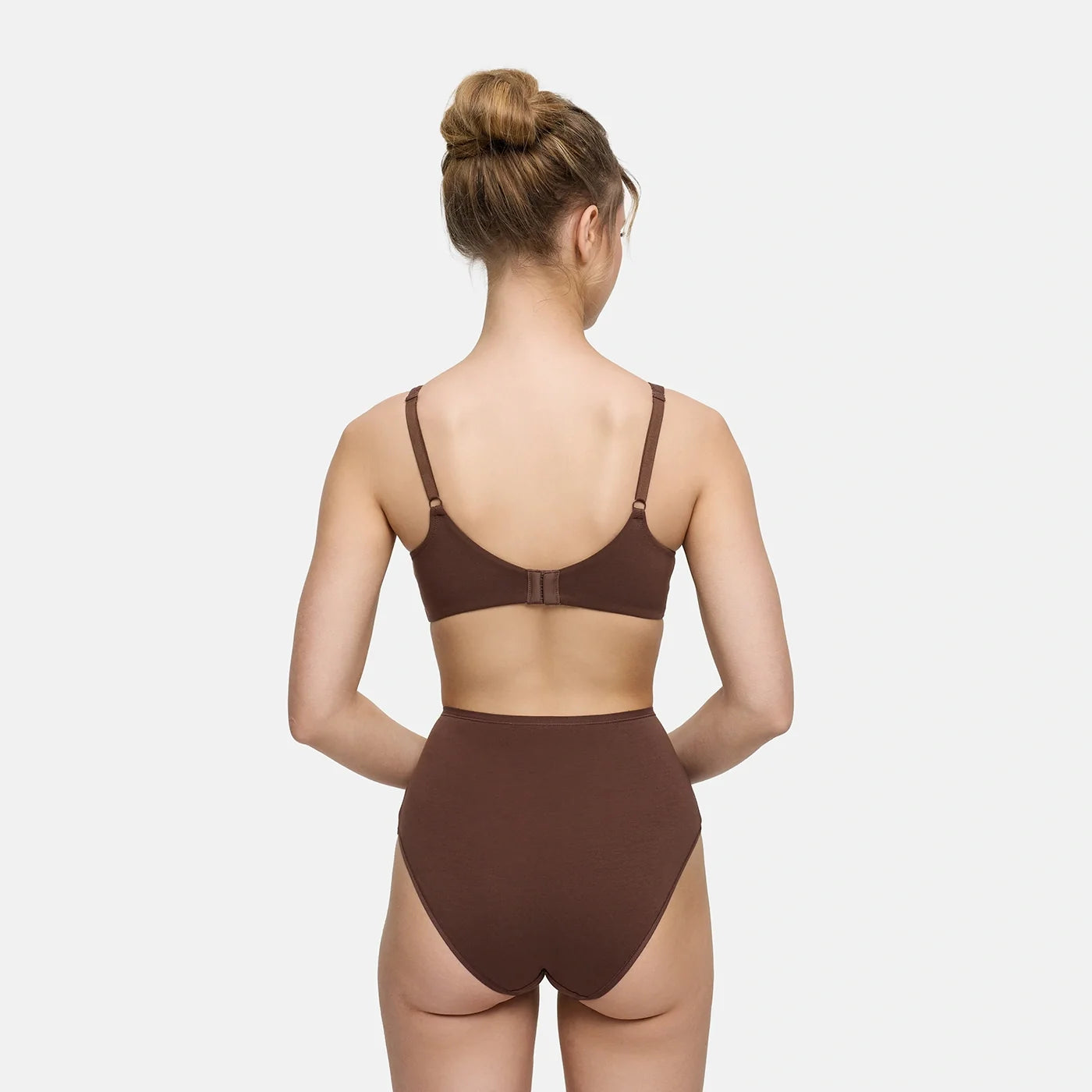 Katoenen high waist slip met hoge band
