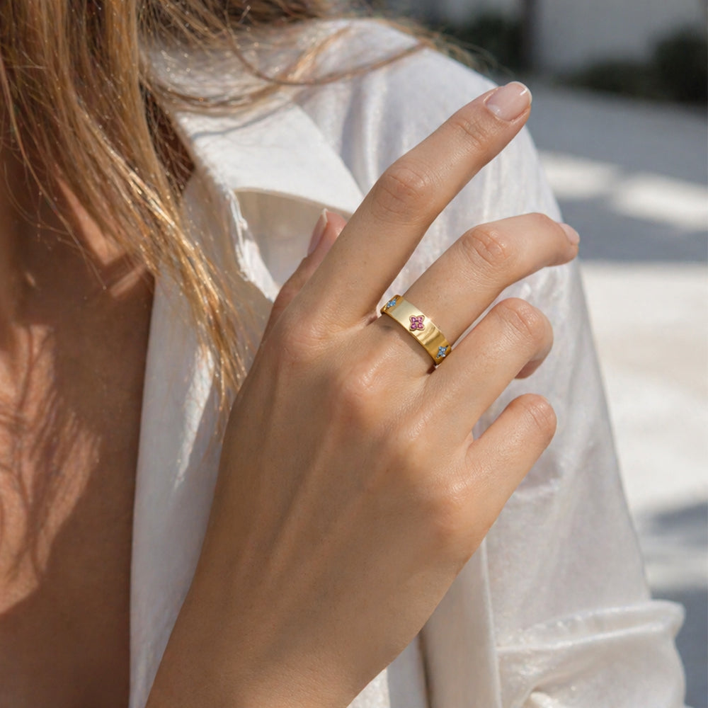 Fleur Geboortesteen Ring