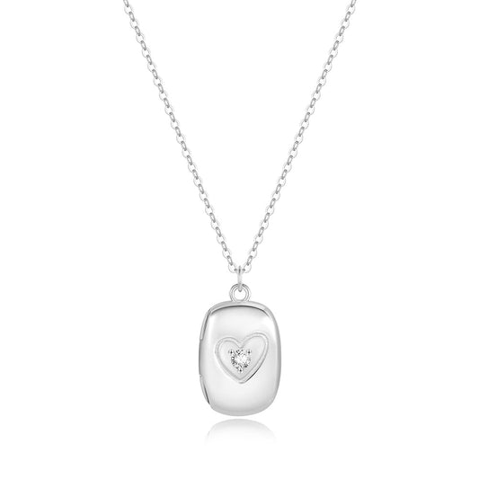 Isabella Rechthoekig Medaillon Ketting