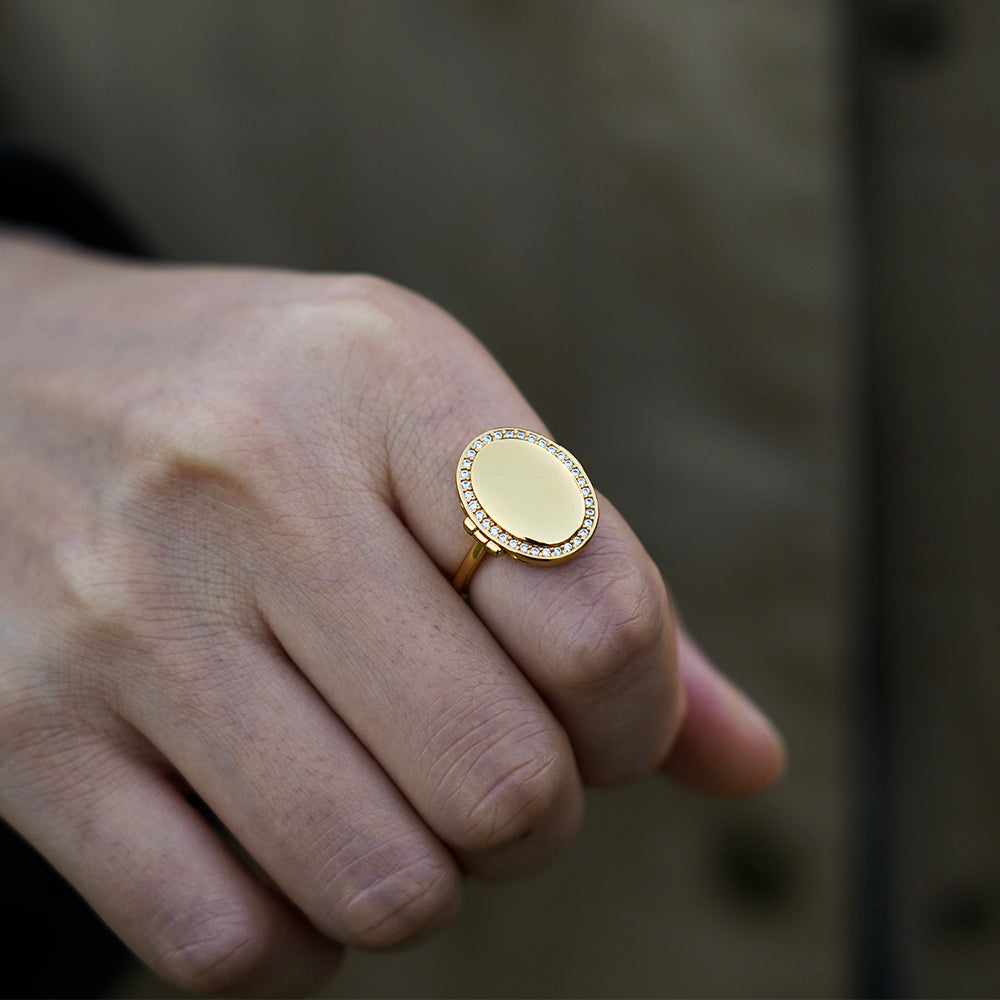 Ovale Medaillon Ring