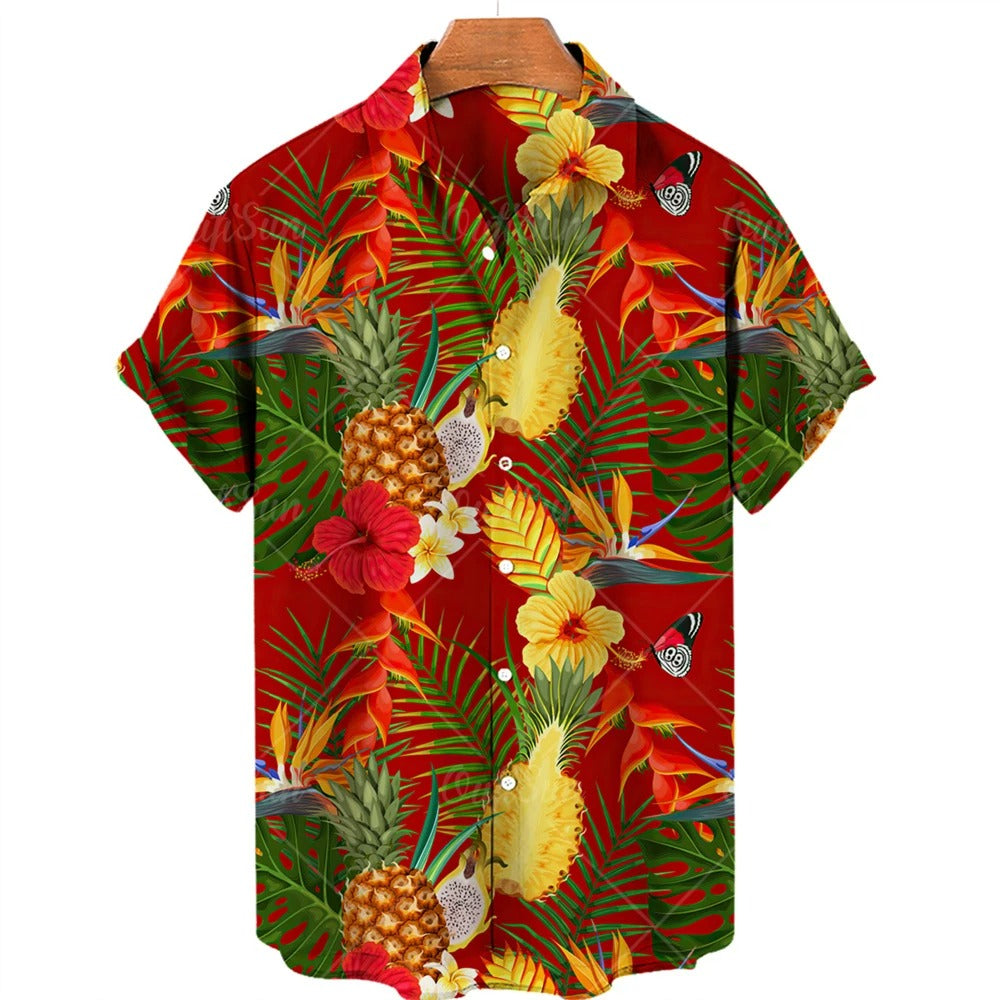 Hawaii overhemd met tropische print – Mateo