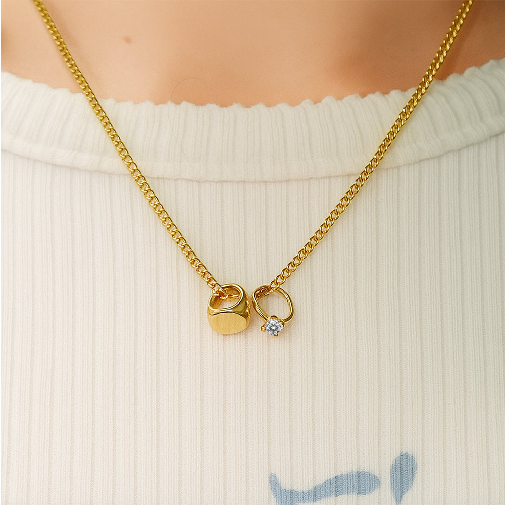 Mini Belofte Ring Ketting
