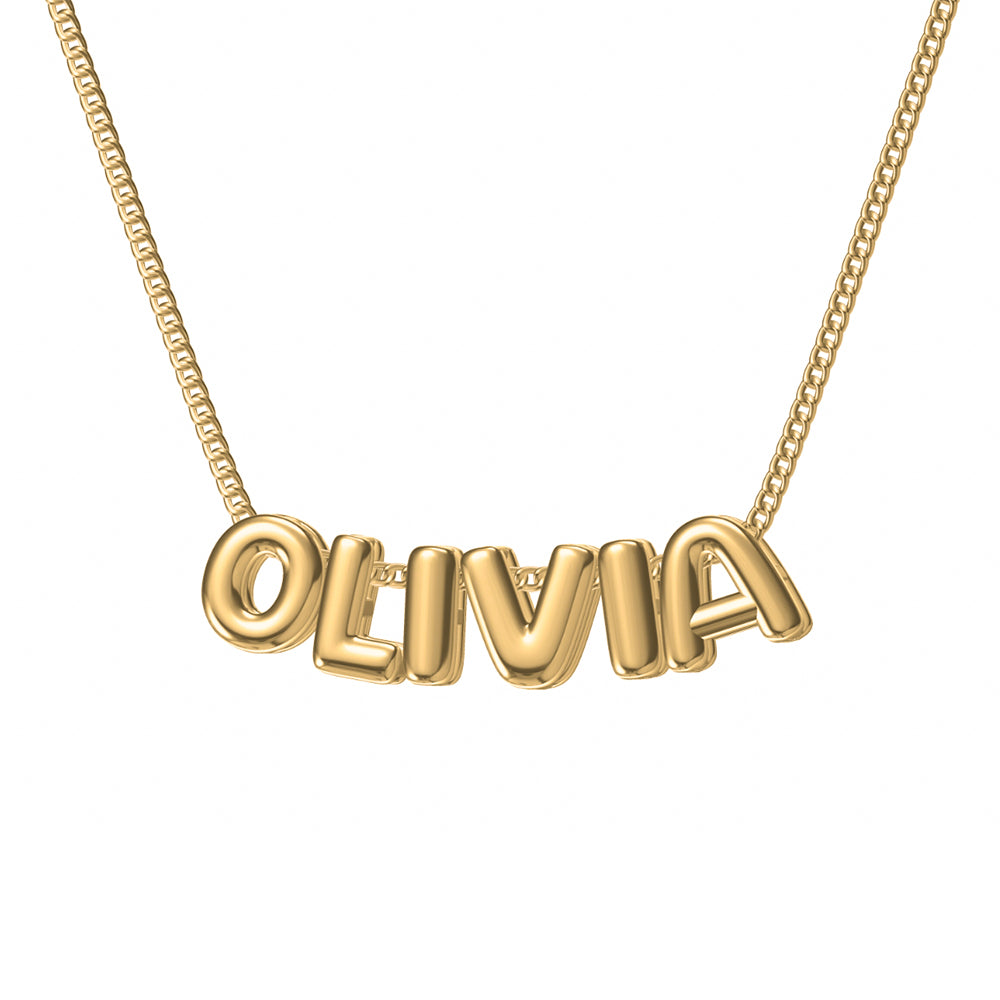 Gepersonaliseerde Ketting met Bubbelletters