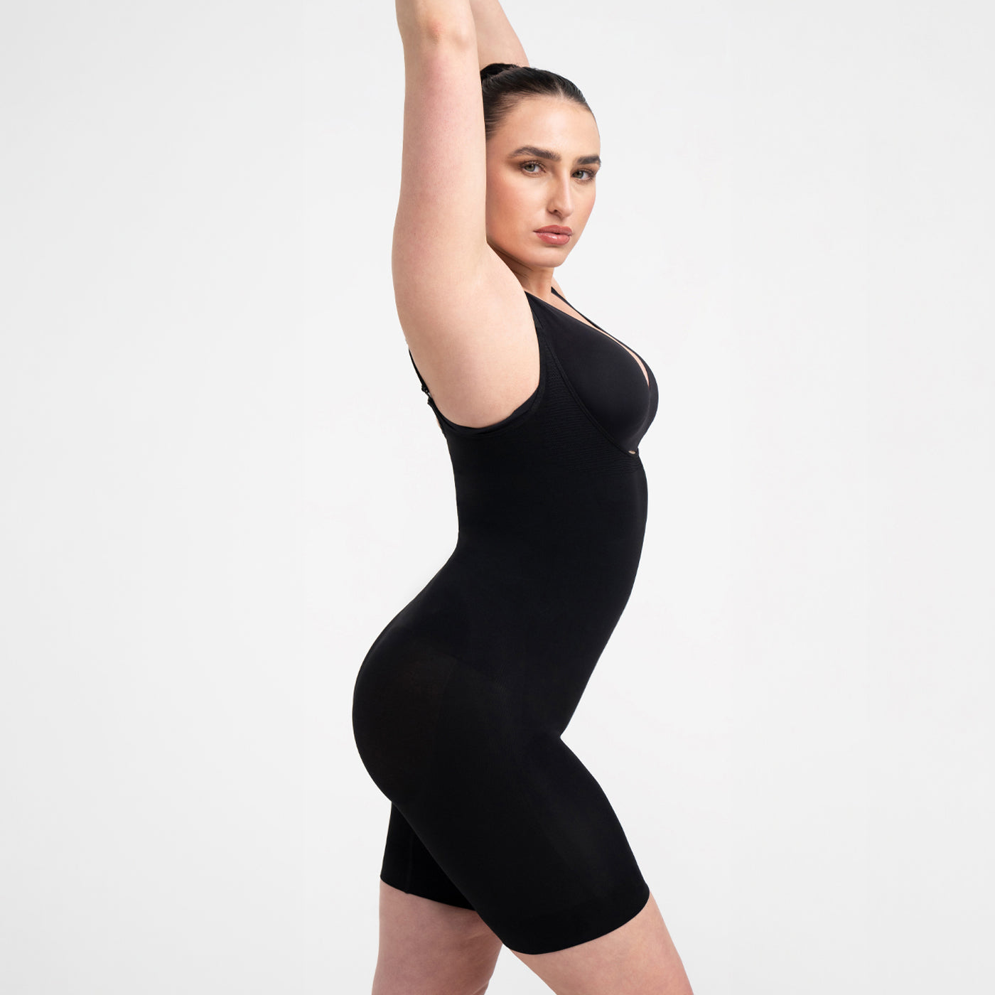 Shapewear bodysuit met open buste