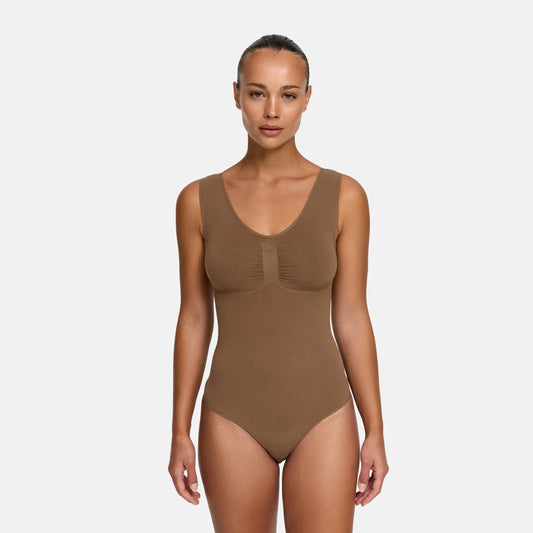 Tanktop shapewear bodysuit met string