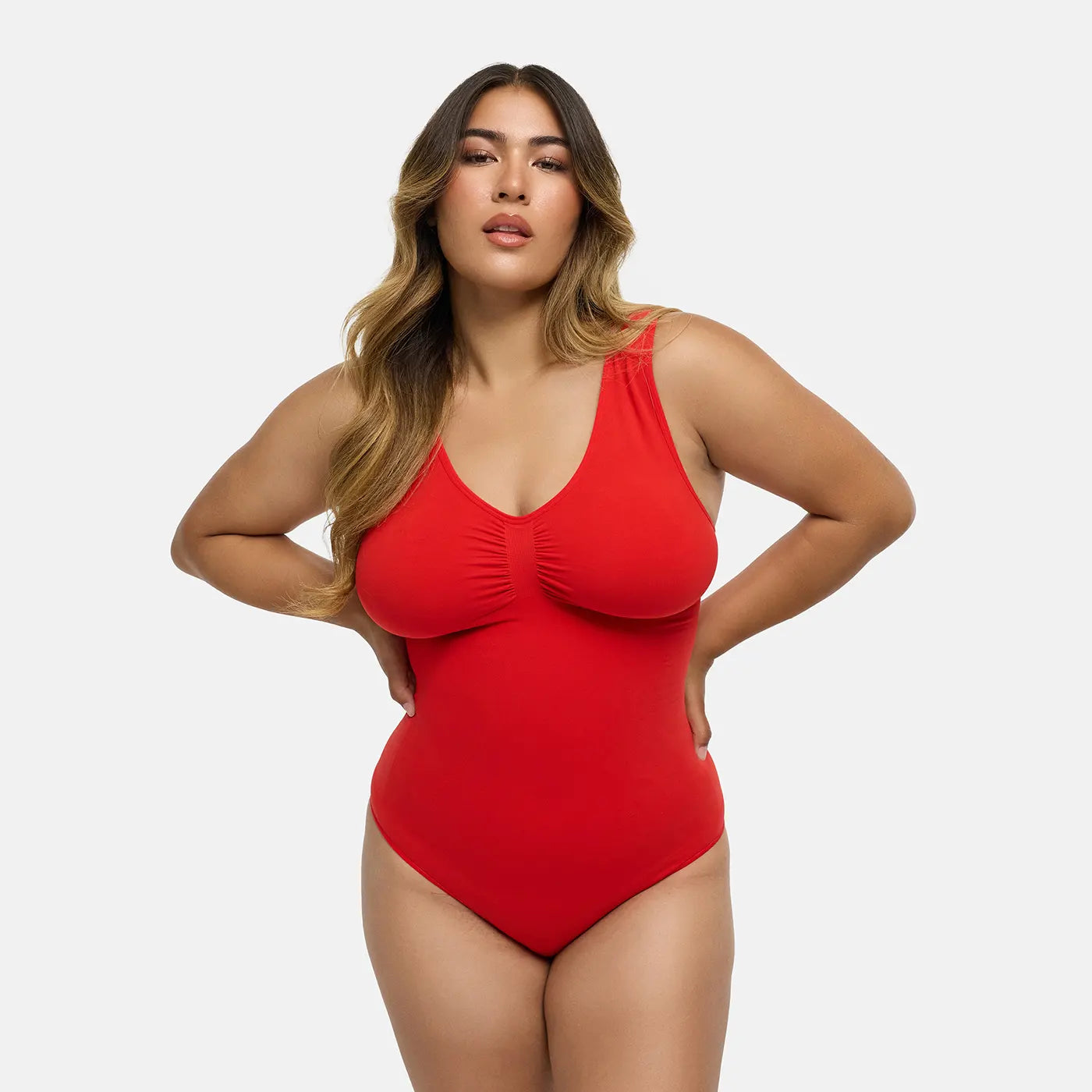 Tanktop shapewear bodysuit met string