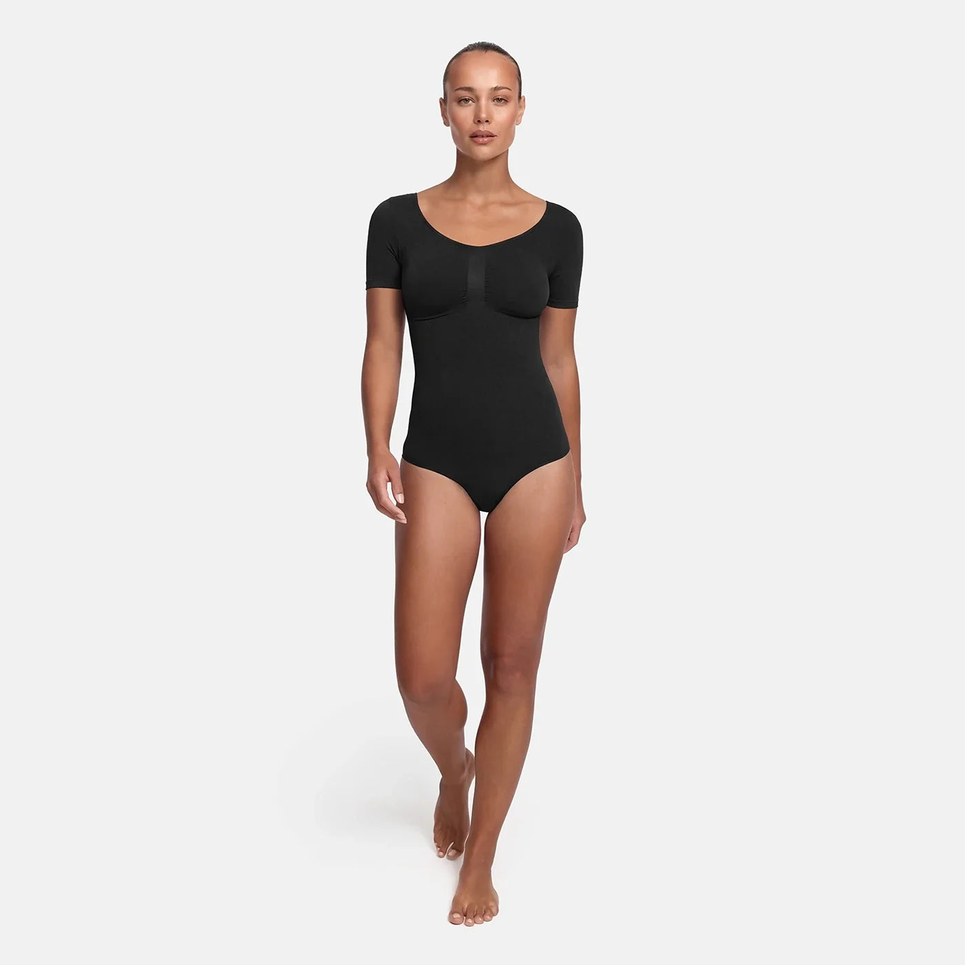 Shapewear bodysuit met korte mouw en slip