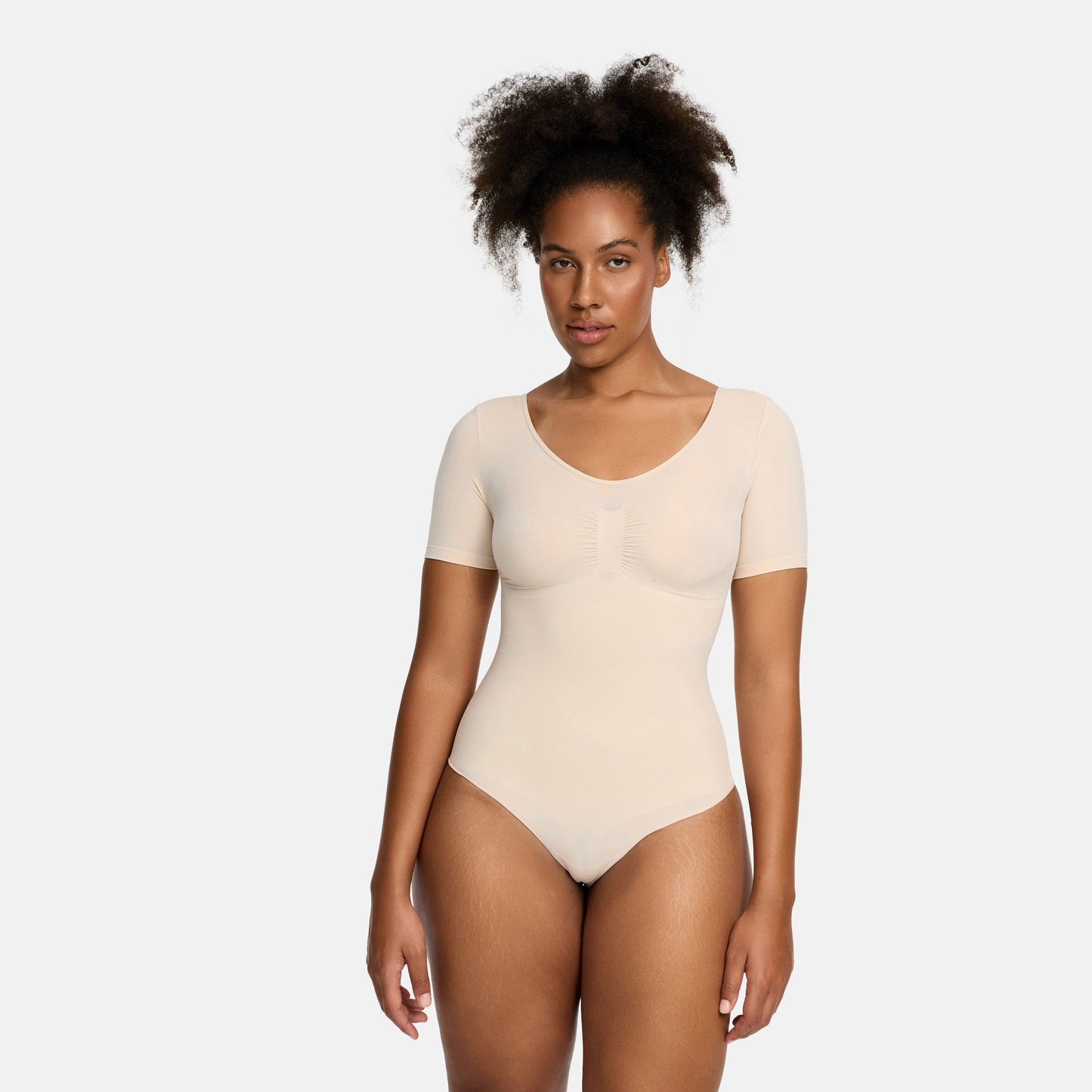 Shapewear bodysuit met korte mouw en slip