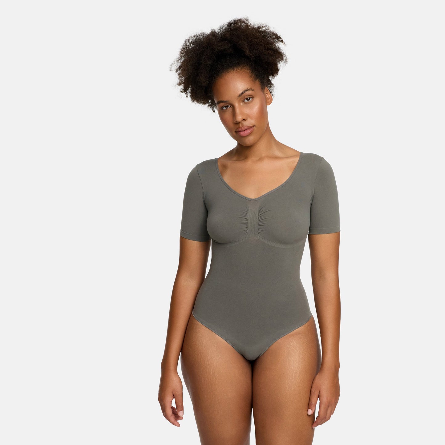 Shapewear bodysuit met korte mouw en slip