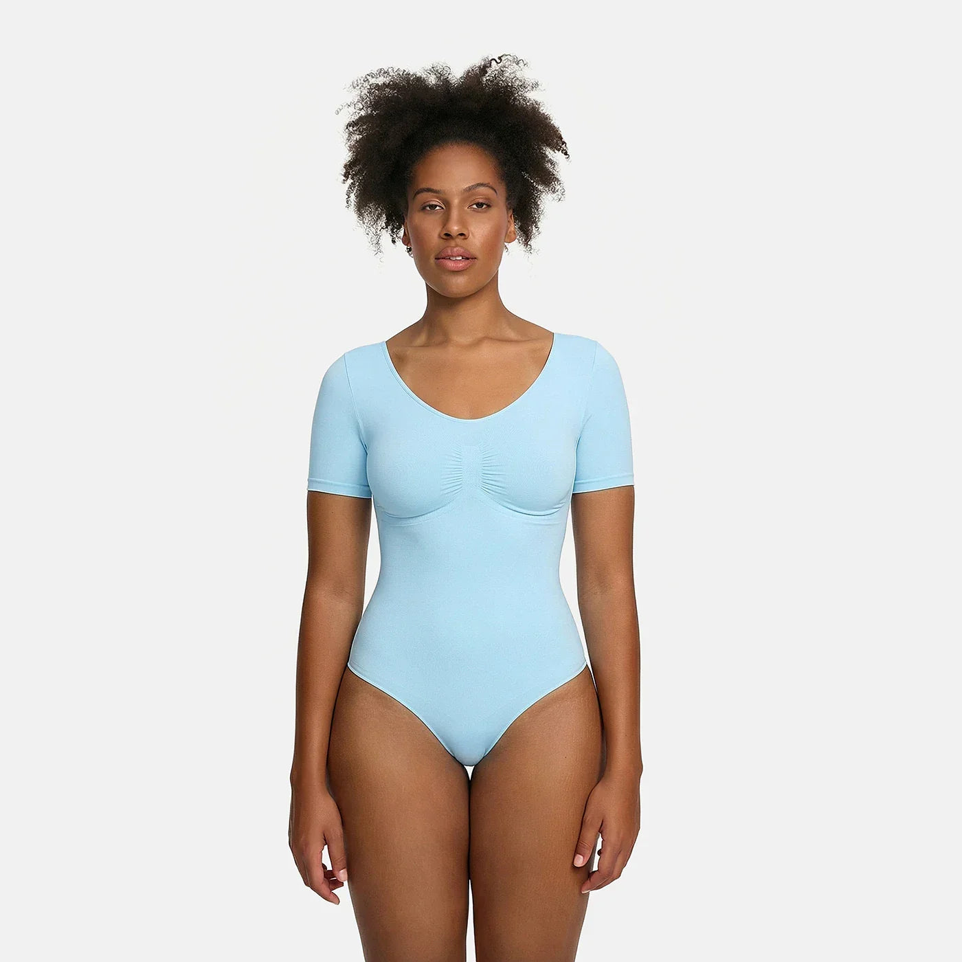 Shapewear bodysuit met korte mouw en slip
