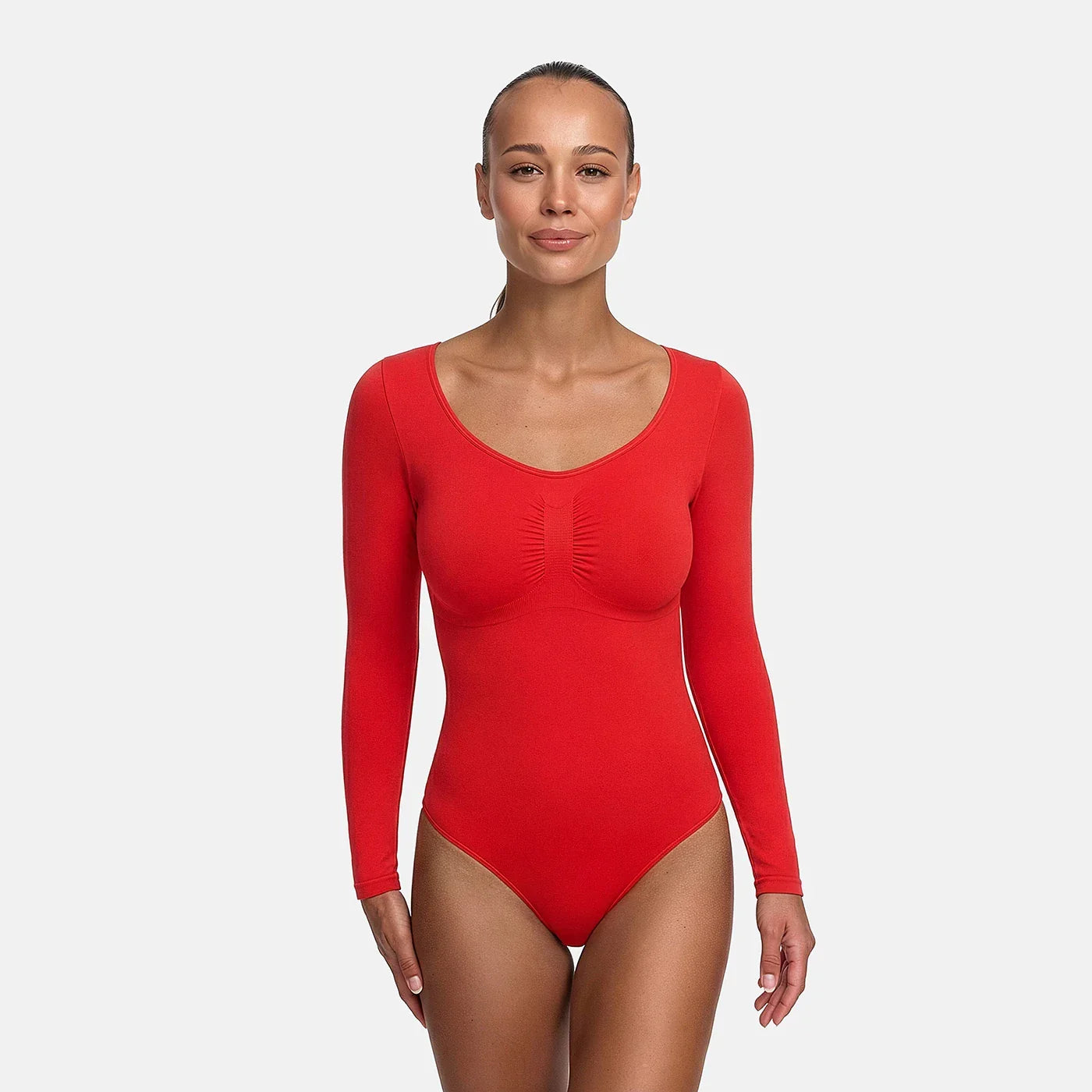 Shapewear bodysuit met lange mouw en slip