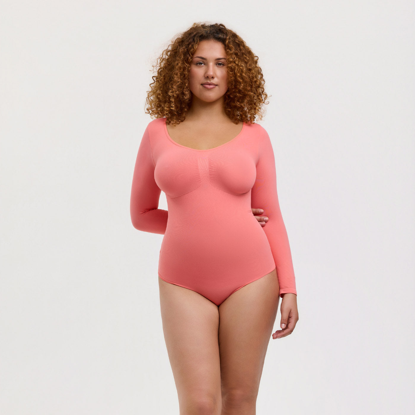 Shapewear bodysuit met lange mouw en slip