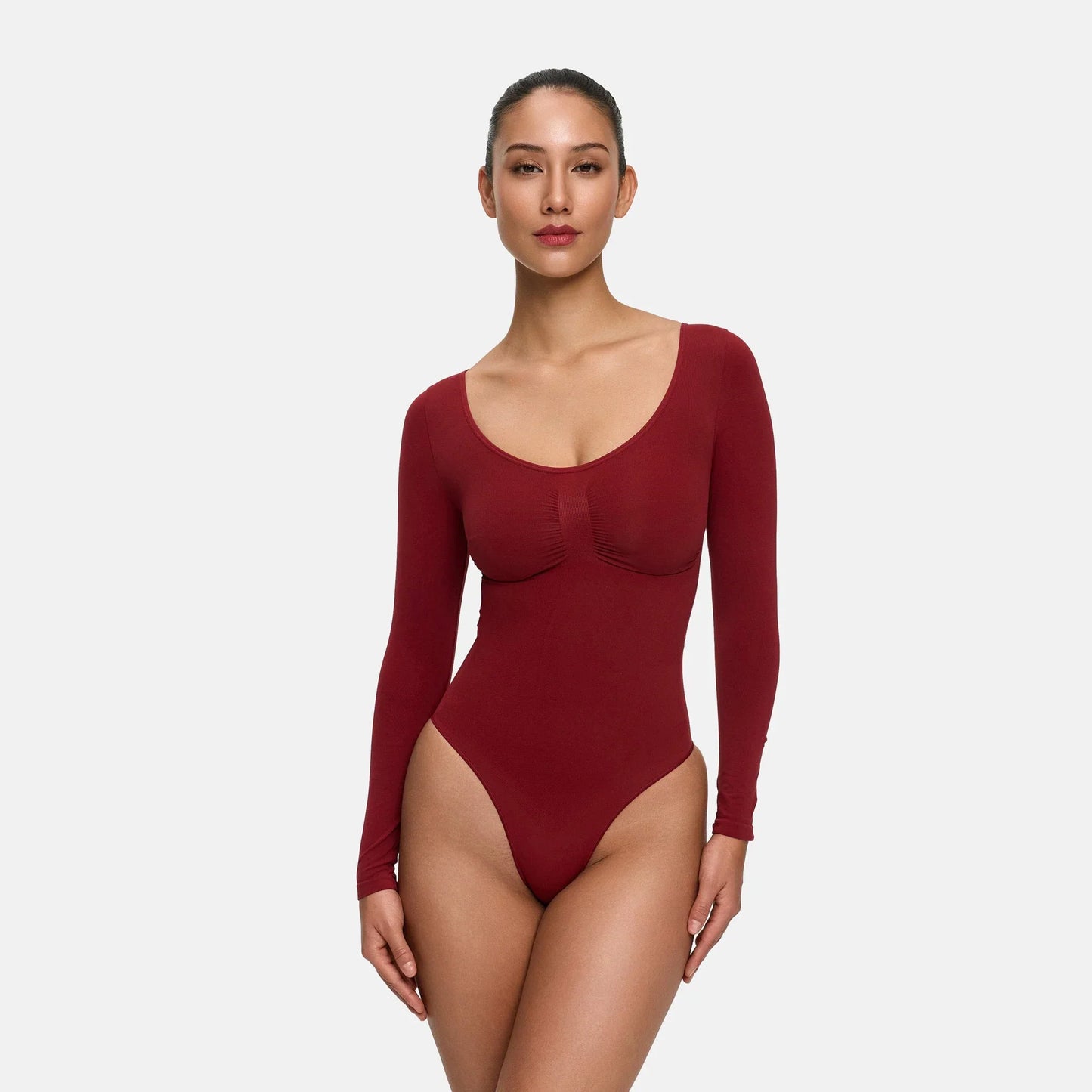 Shapewear bodysuit met lange mouw en slip