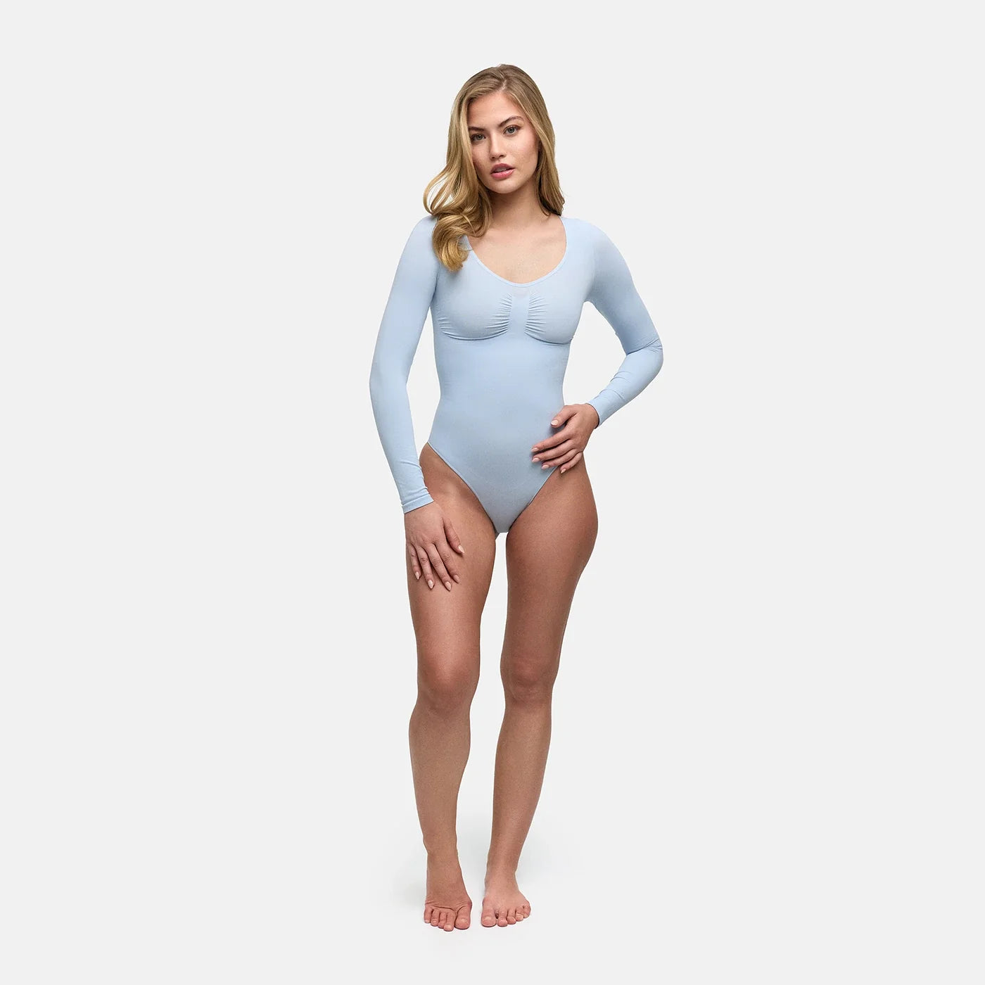 Shapewear bodysuit met lange mouw en slip