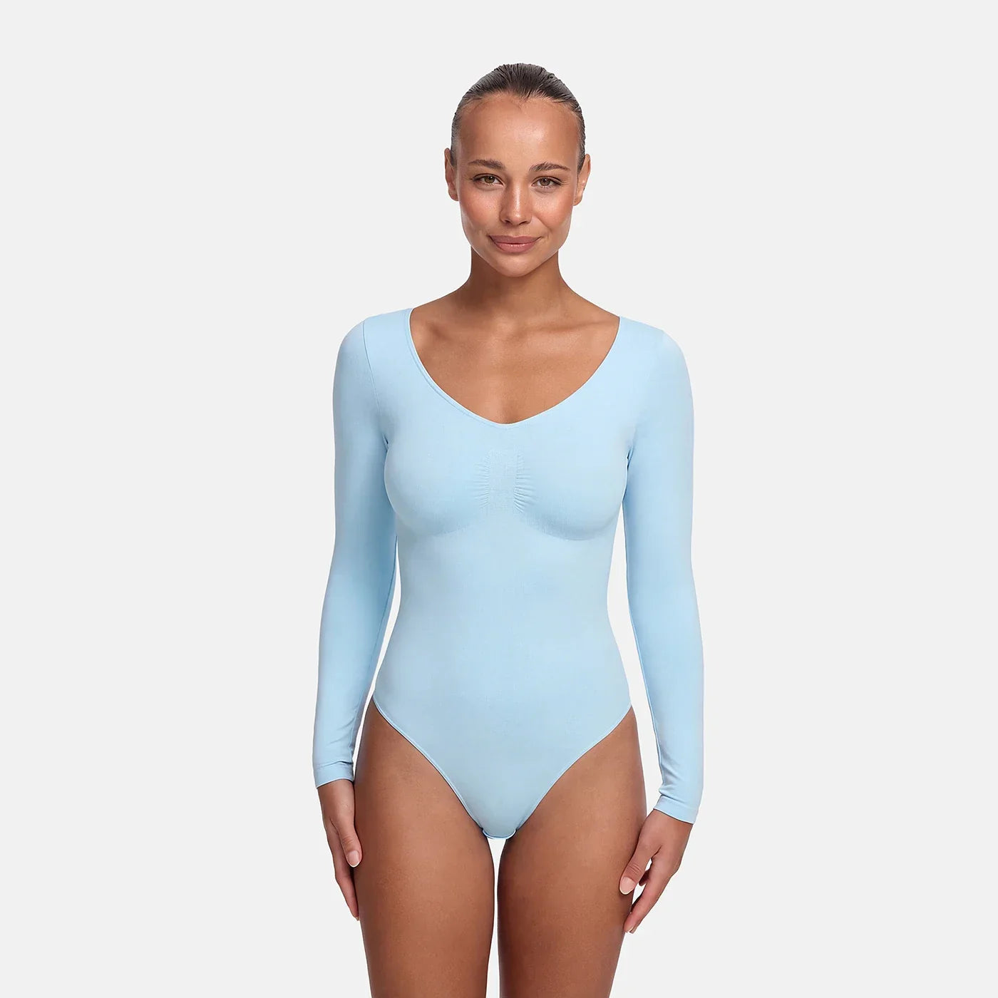 Shapewear bodysuit met lange mouw en string