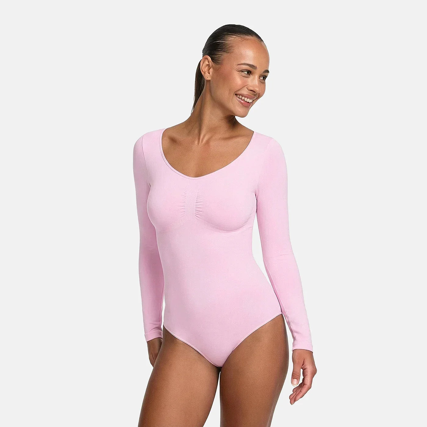 Shapewear bodysuit met lange mouw en slip