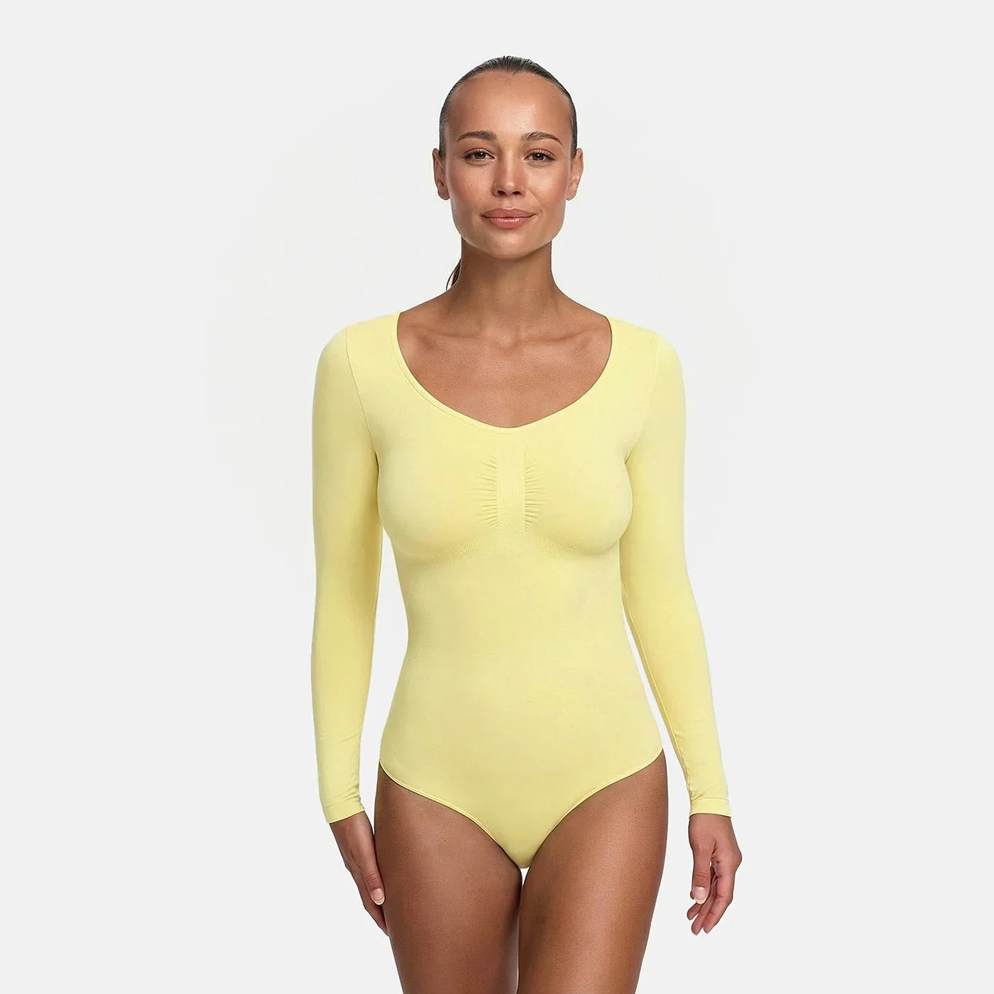 Shapewear bodysuit met lange mouw en slip