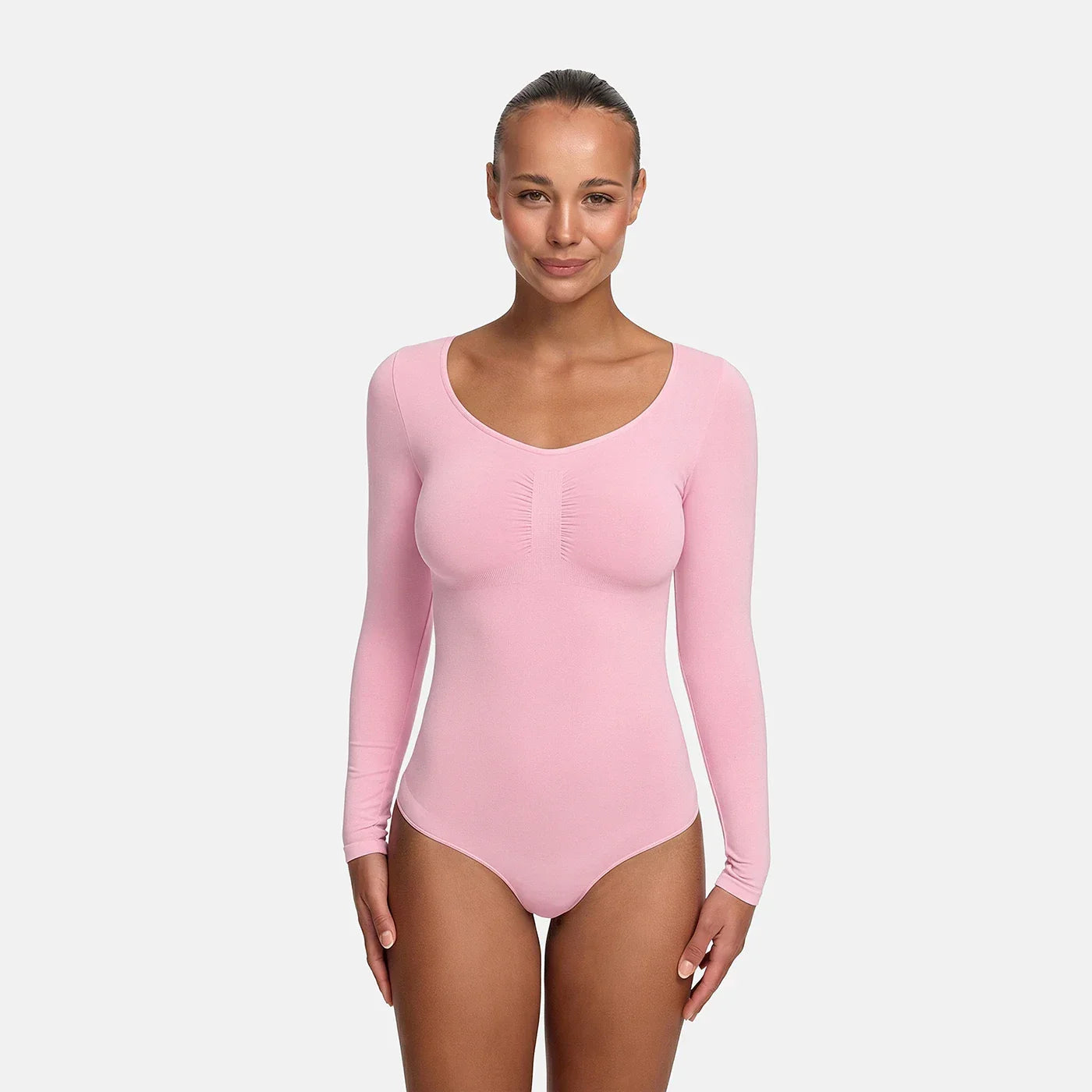 Shapewear bodysuit met lange mouw en string
