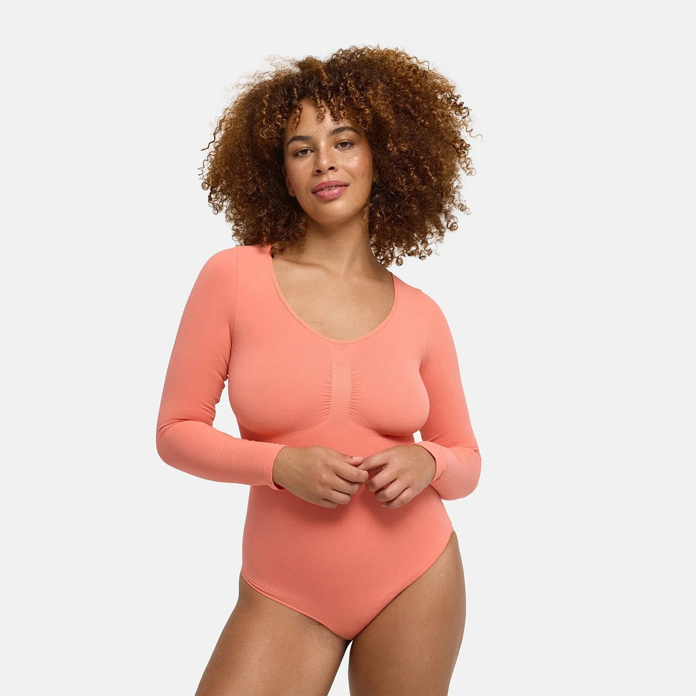 Shapewear bodysuit met lange mouw en slip