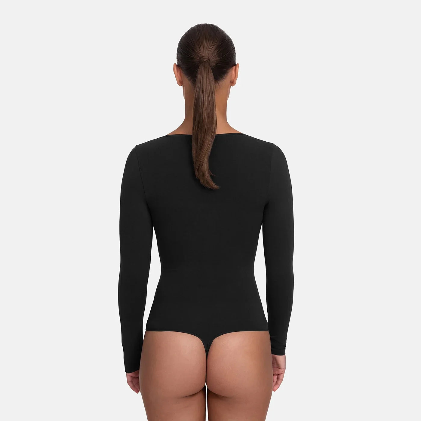 Shapewear bodysuit met lange mouw en string