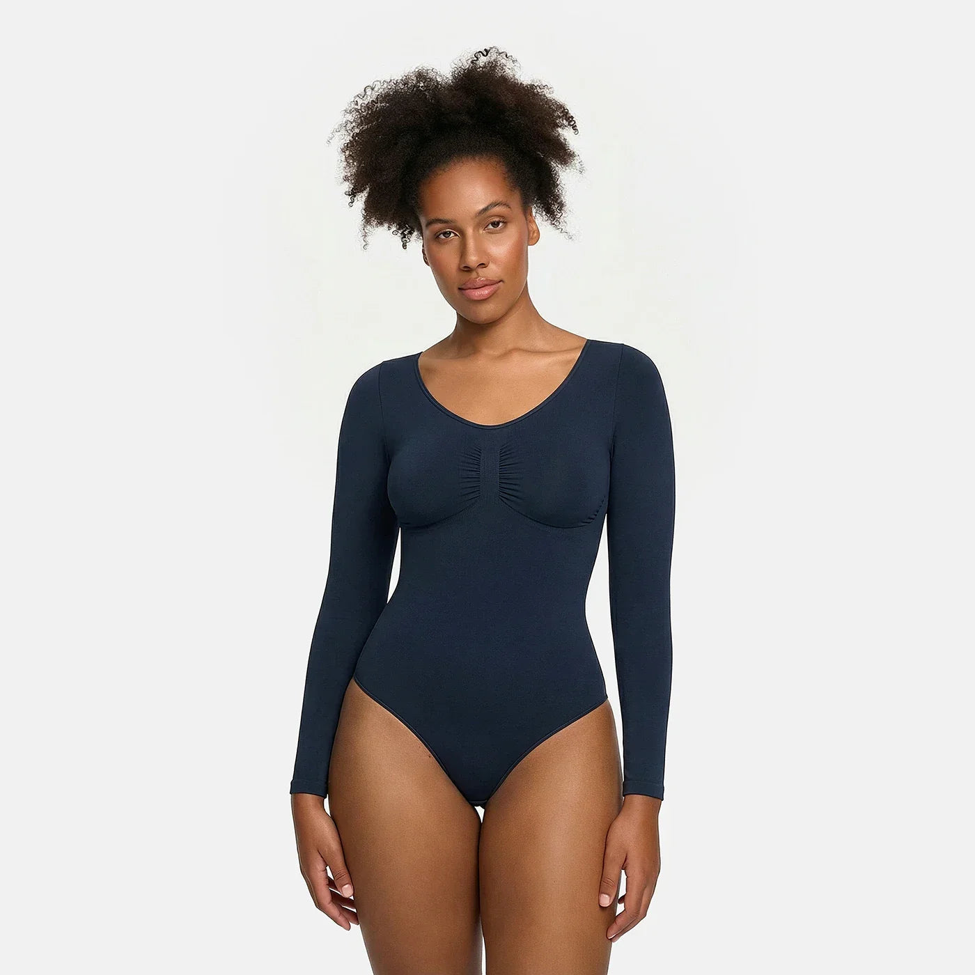 Shapewear bodysuit met lange mouw en string