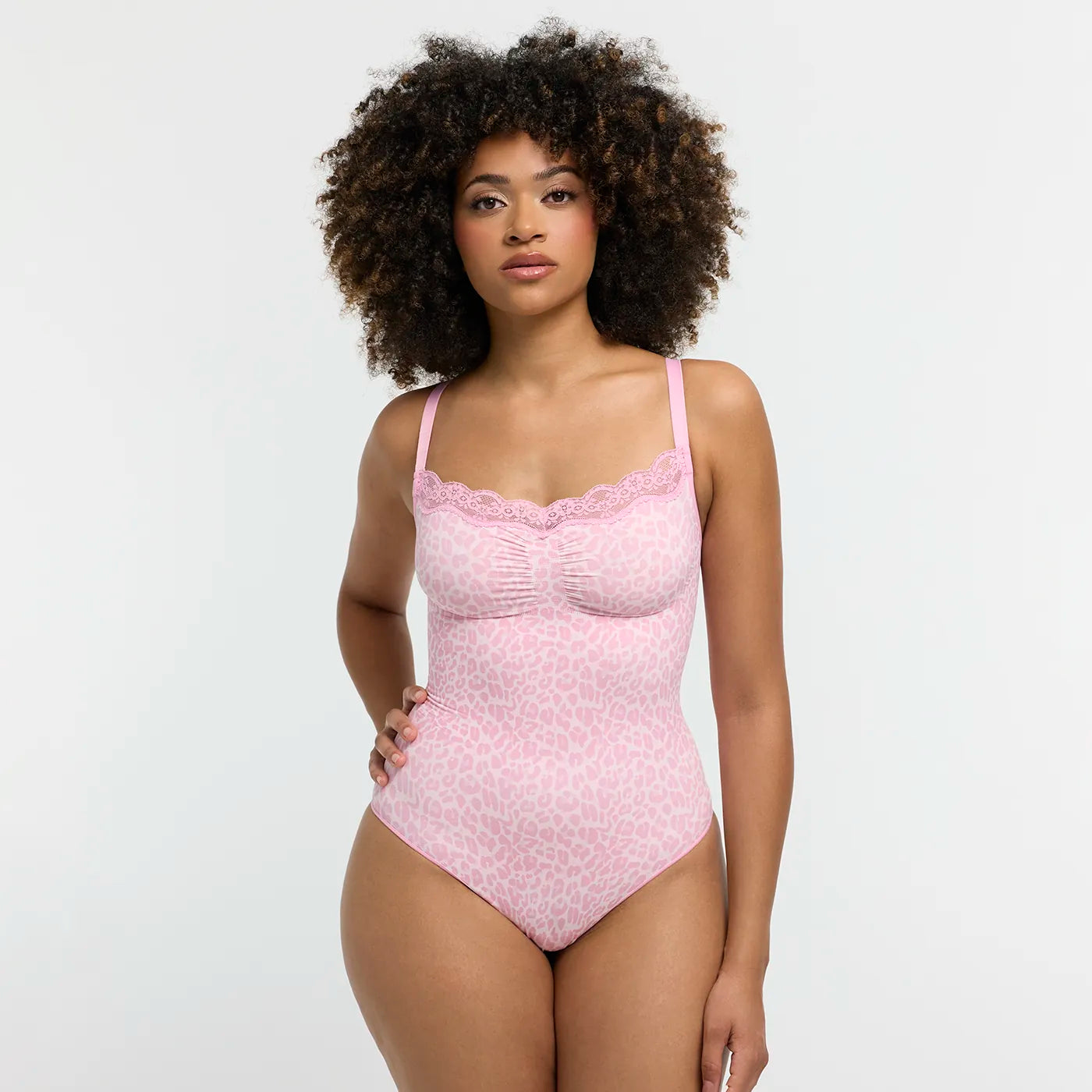 Kanten shapewear bodysuit met string