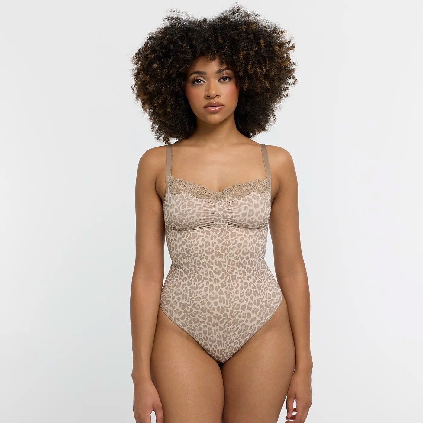 Kanten shapewear bodysuit met string