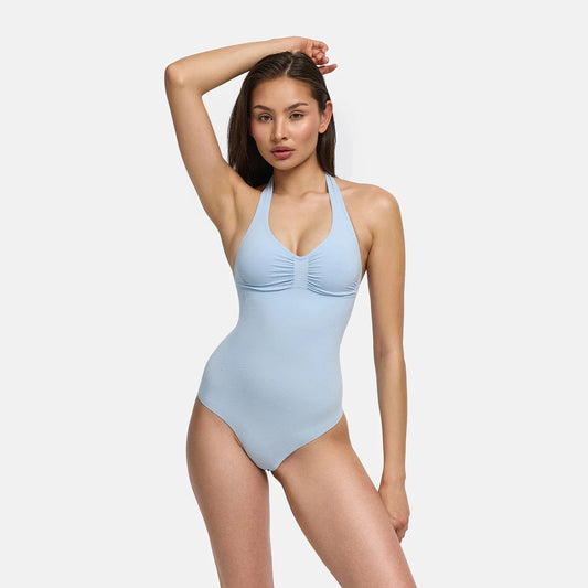 Shapewear bodysuit met halterhals, pads en slip