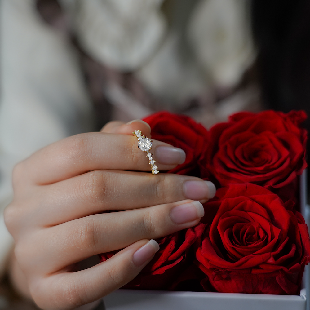 Glinsterende Zirkonia Ring