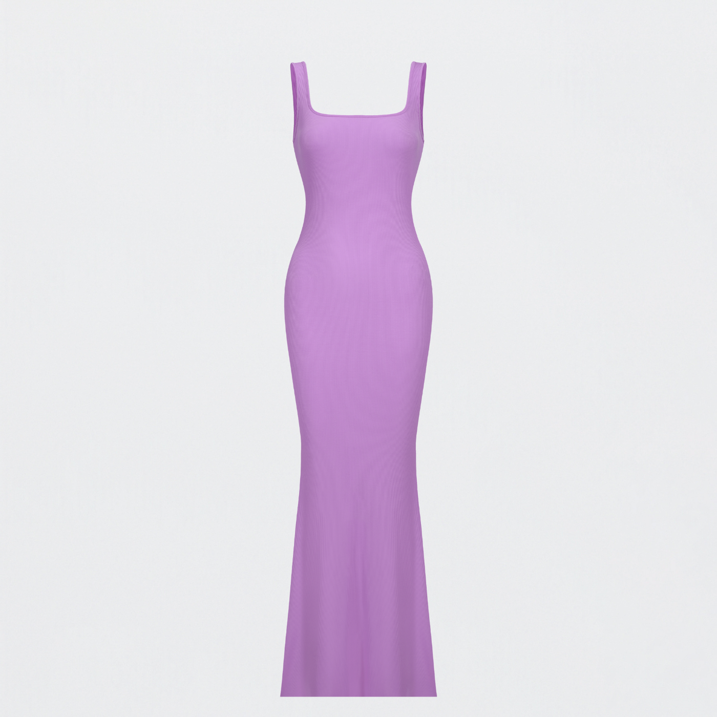 Geribde tanktop maxijurk
