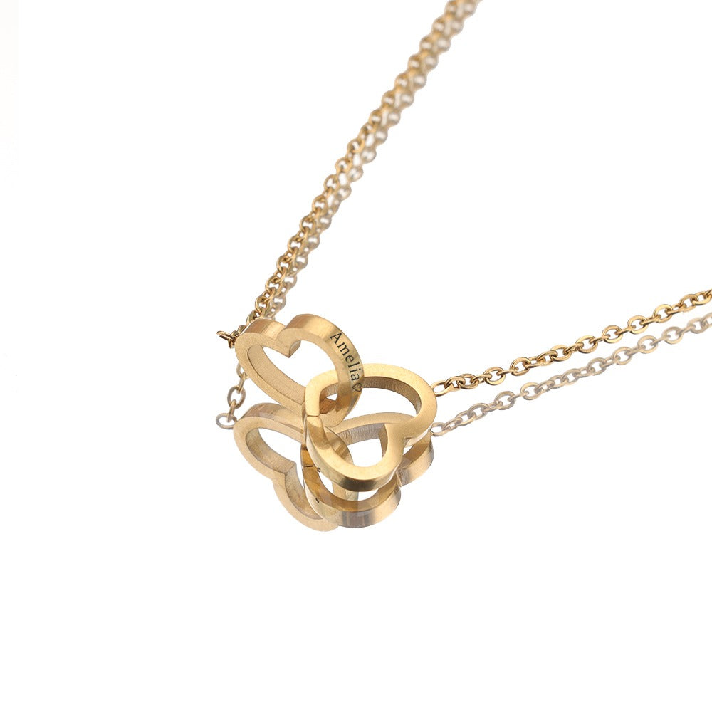 Eeuwige Zonnebloembox met Gegraveerde Ketting