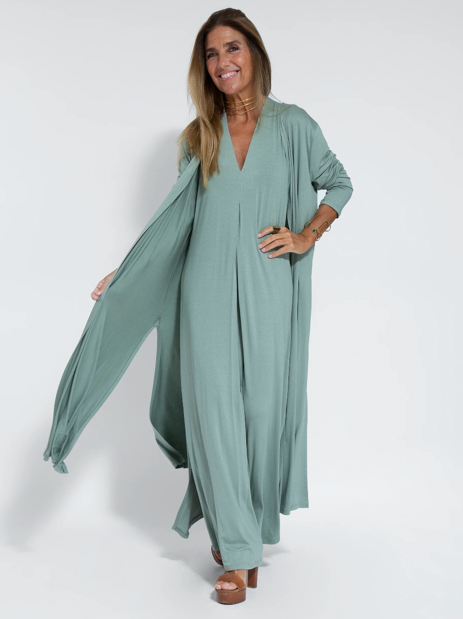 Tweedelige Maxi-jurk met Vest – Loreen