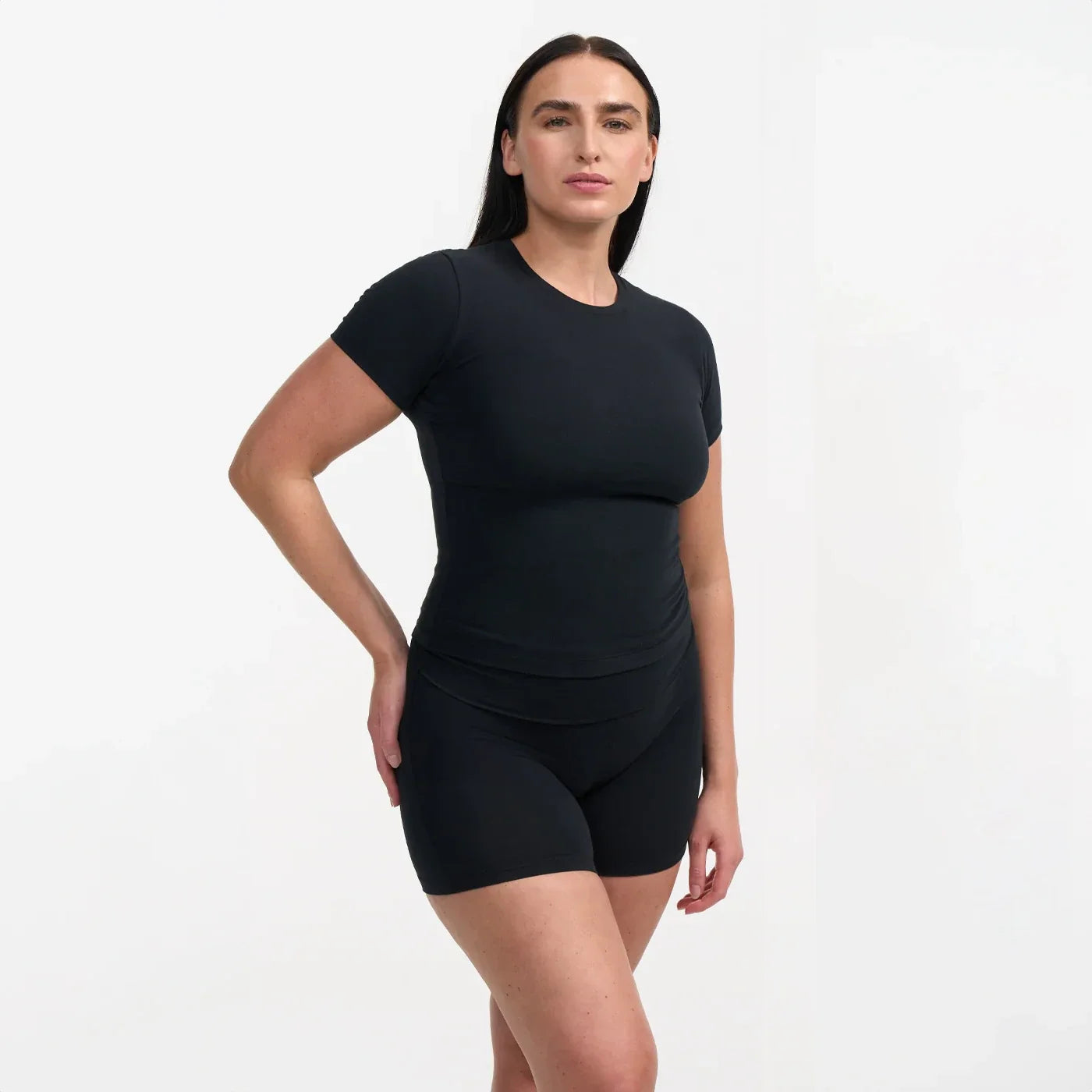 Katoenen T-shirt met lichaamsvolgende pasvorm