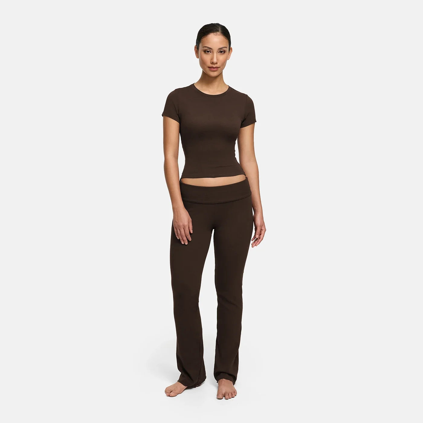 Katoenen flared bootcut legging