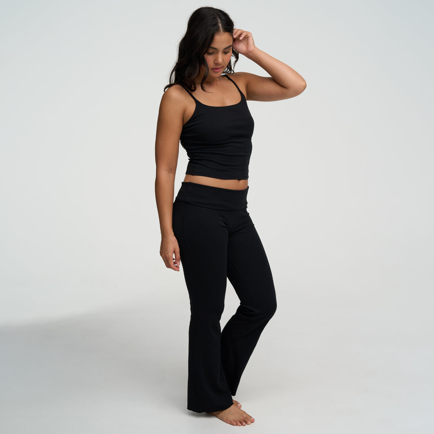 Katoenen cami-top met smalle bandjes