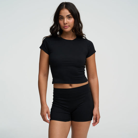 Katoenen high-waist short