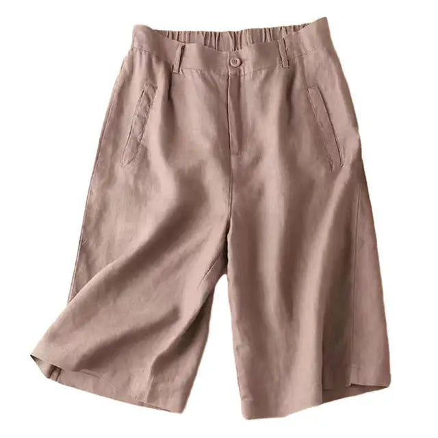 Dames Zomershorts van Linnen en Katoen – Elvira