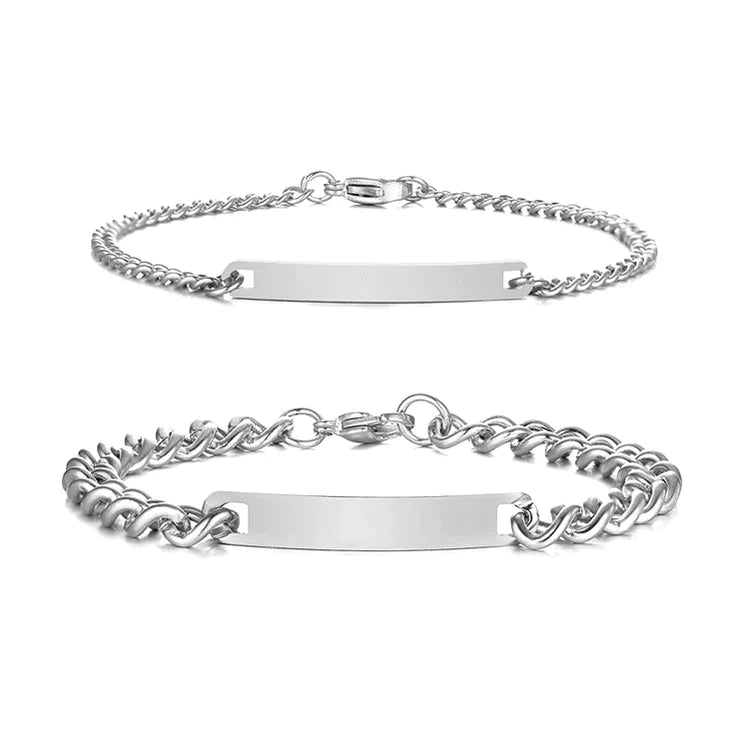 Gegraveerde Armbandenset met Eeuwige Rozenbox