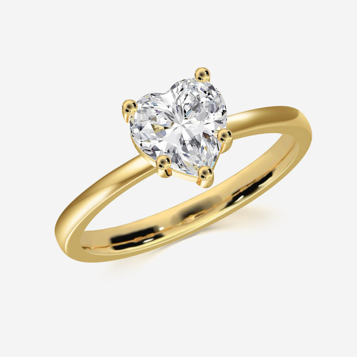 Belofte Ring met Hartvormige Steen