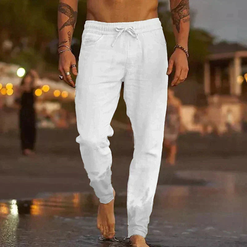 Linnen herenbroek met relaxte pasvorm – Theo