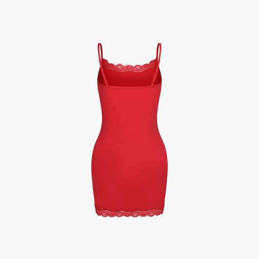 Camisole jurk met kant en verstelbare bandjes