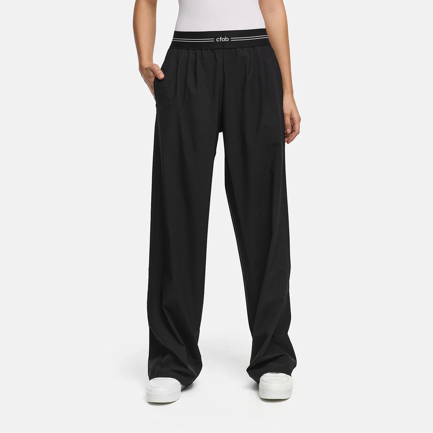 Relaxte wide leg broek in tall-lengte