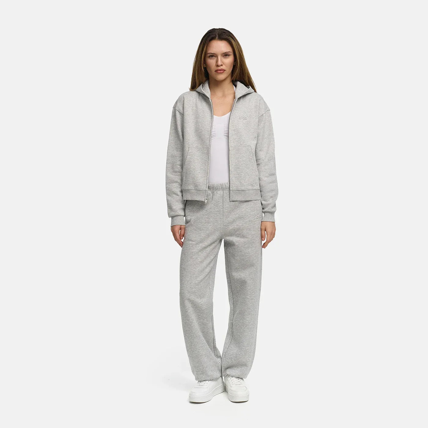 Relaxed fit hoodie met rits voor elke dag