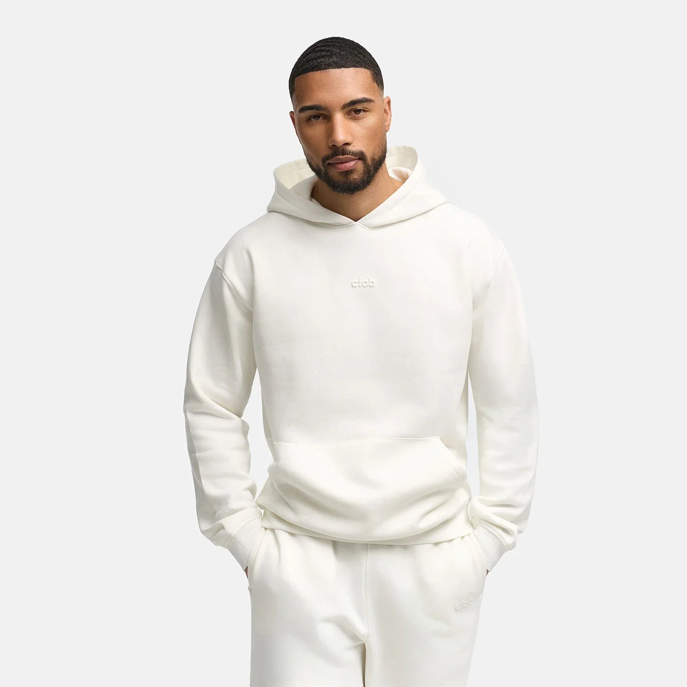 Heren hoodie met relaxed fit en kangoeroezak