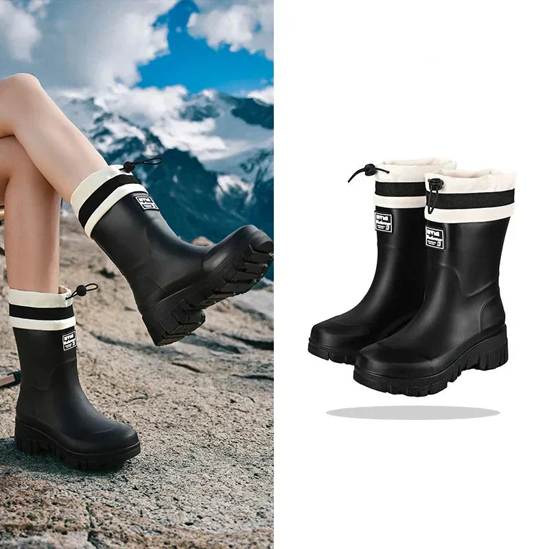 Waterdichte dames regenlaarzen in retrolook – Arlena