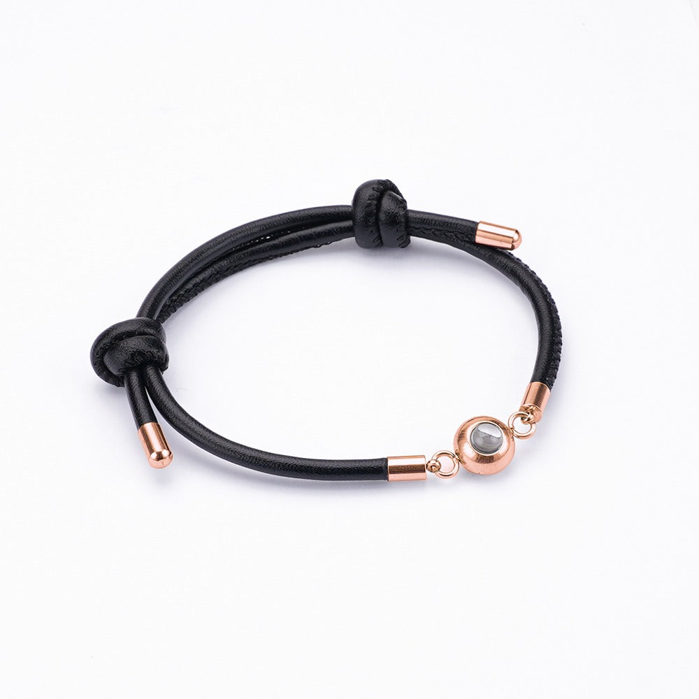 Leren Projectie Armband met Cadeaudoos