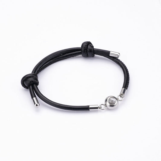 Leren Projectie Armband met Cadeaudoos