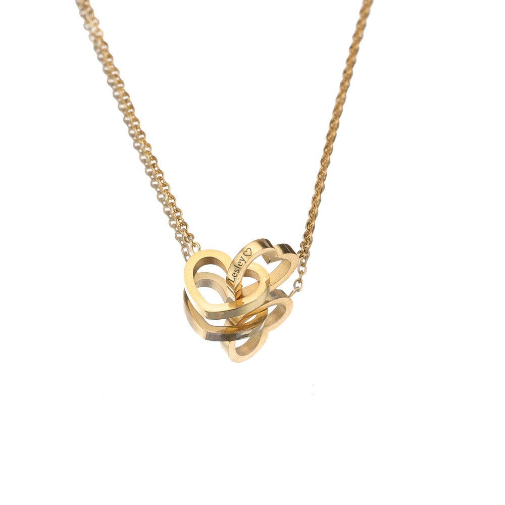 Eeuwige Roos Doos met Gegraveerde Ketting